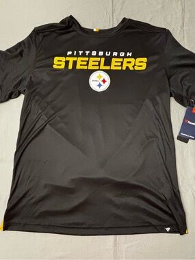 Fanatics Pittsburgh Steelers NFL Men’s Black Yellow Short Sleeve T-Shirt Size L